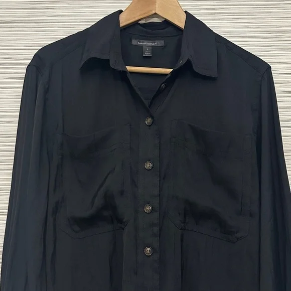 Banana Republic Balloon-Sleeve Safari Shirt Sz. S - Picture 4 of 10